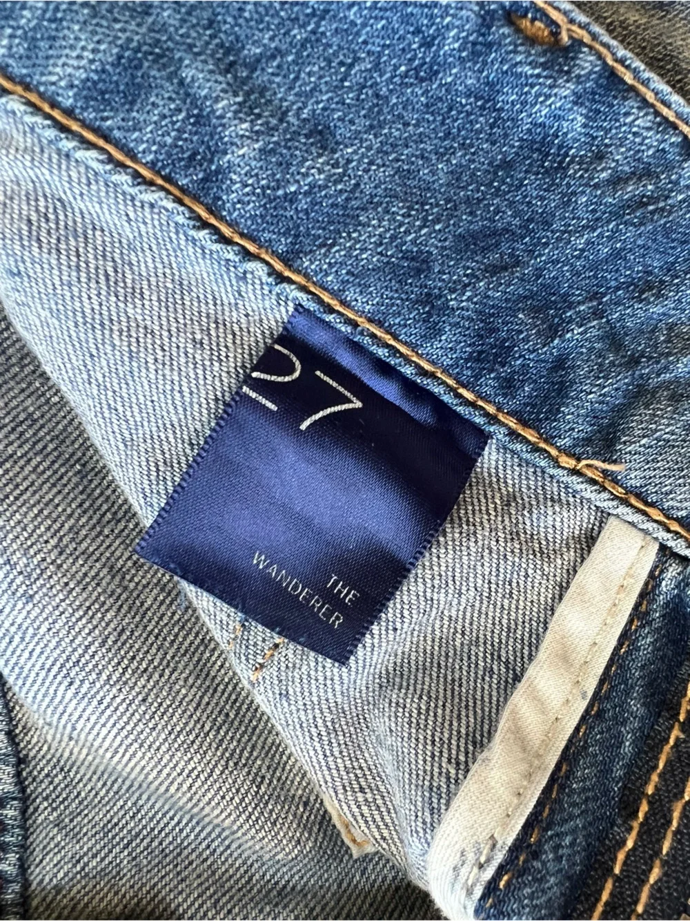 Pilcro Anthropologie The Wanderer Cutoff Raw Hem Blue Denim 3" Jean Shorts, 27 - Picture 6 of 10